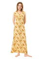 Floral Sleeveless Nighty - Yellow