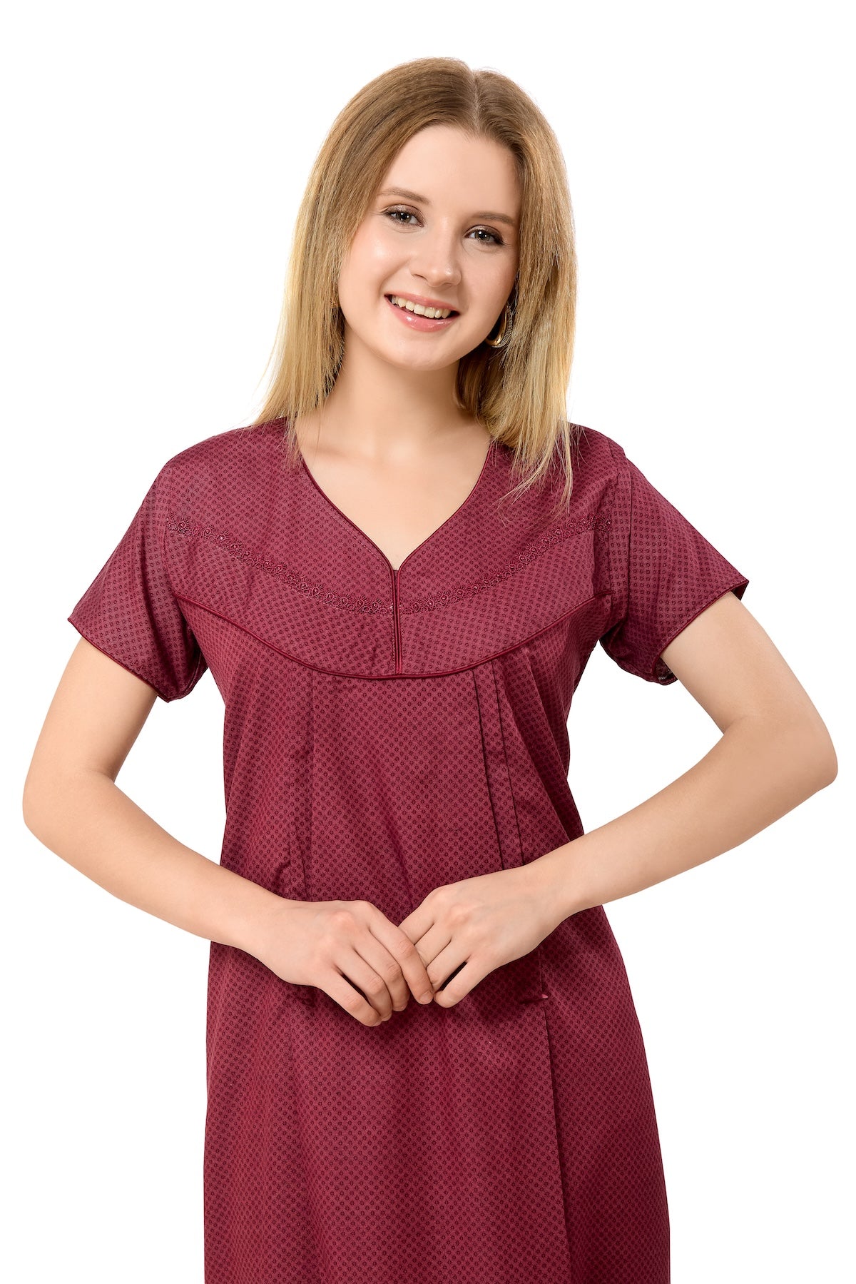 Classic Feeding Nighty - Maroon