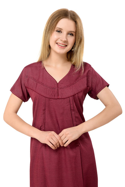 Classic Feeding Nighty - Maroon