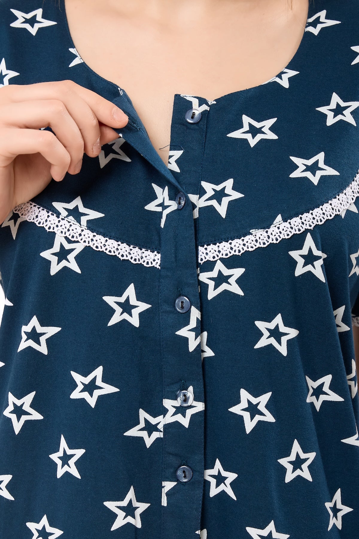 Heart n Star Maternity Dress - Brown