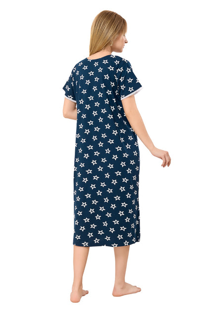 Heart n Star Maternity Dress - Brown