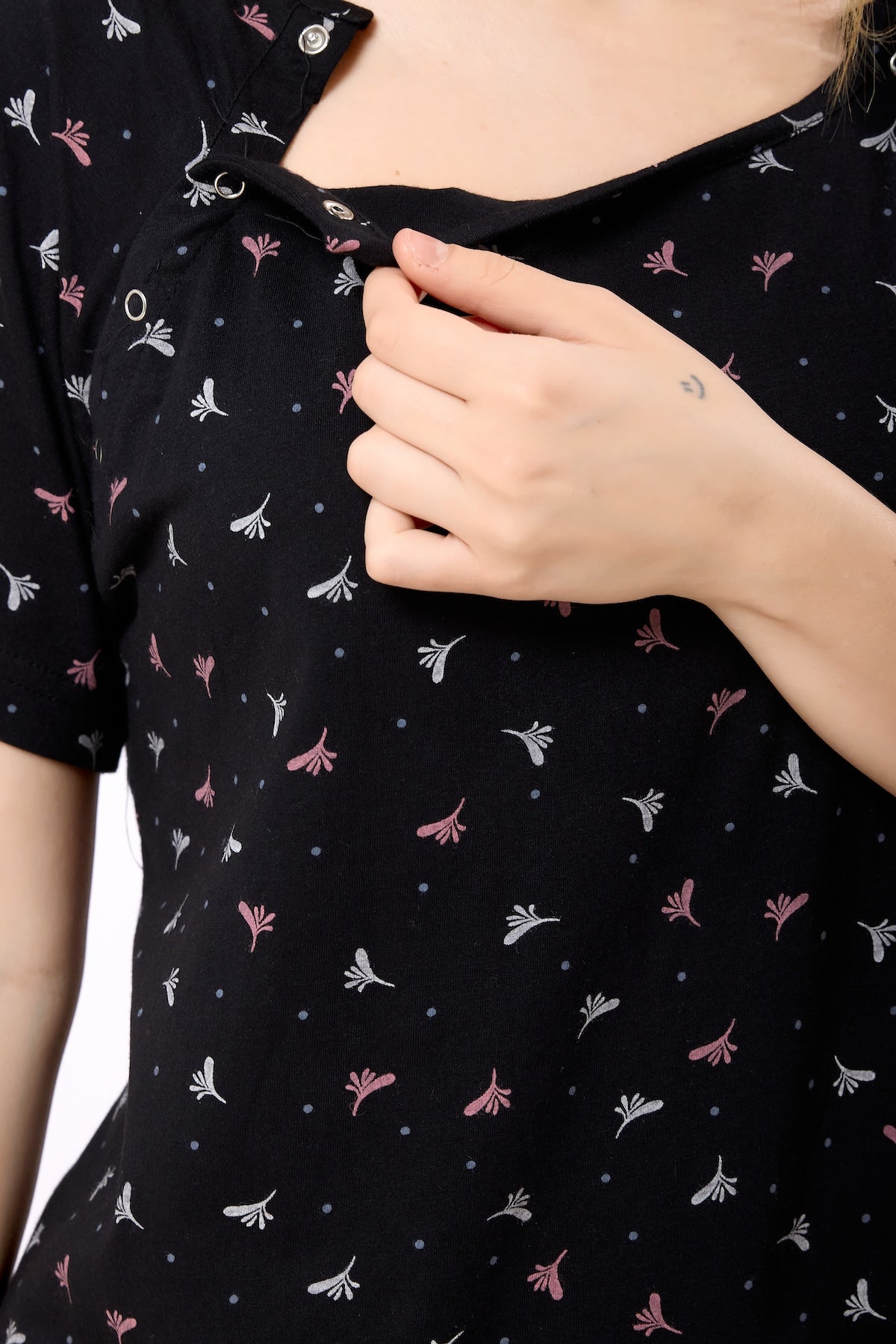 Heart n Star Maternity Dress - Brown