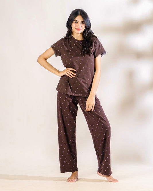 Midnight Hearts Pajama Set