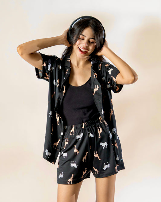 Safari Snooze Shorts Set