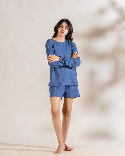 Midnight Dots Shorts Set
