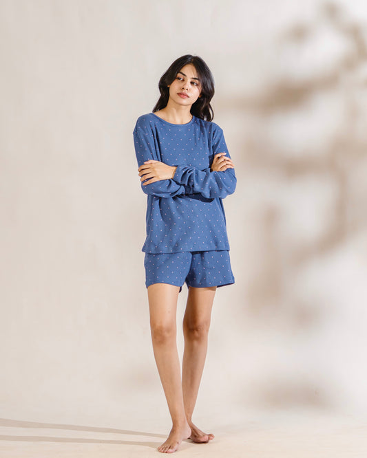 Midnight Dots Shorts Set