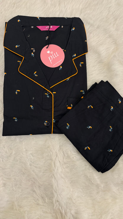 Toucan Print cute Nightsuit Set