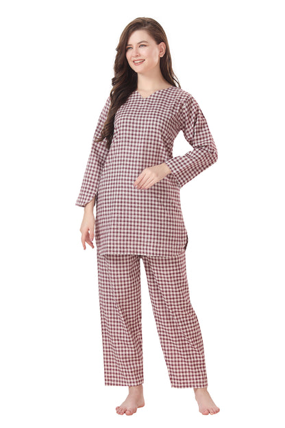 Checkered Purple Coord Set