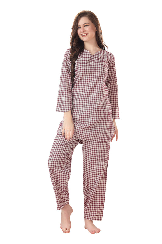 Checkered Purple Coord Set
