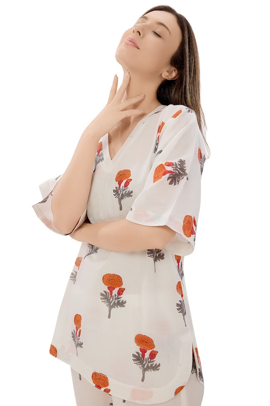 Orange Bloom Coord Set