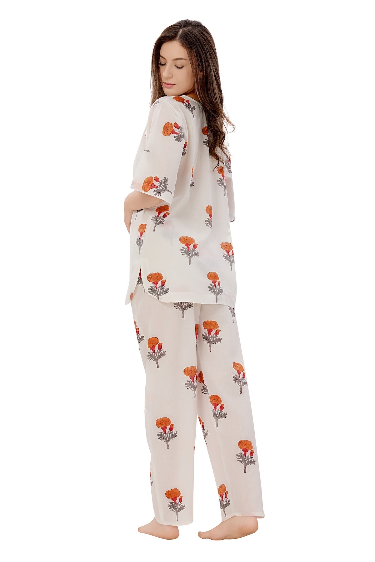 Orange Bloom Coord Set