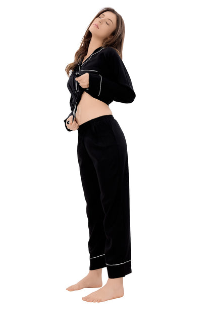 Just Black Nightsuit Set - Full