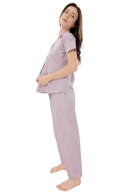 Classic Muave Pajama Set - Half