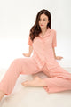 Peach Muslin Pajama Set