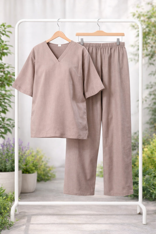 Khaki Brown Coord Set