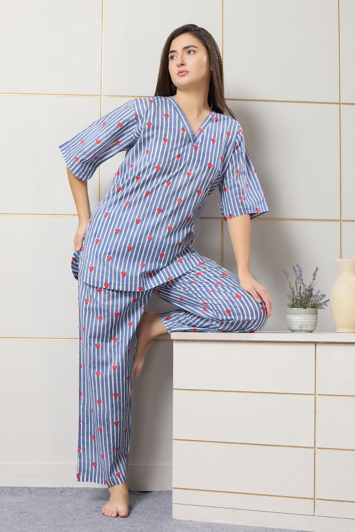 Cupid Stripe Lounge Set