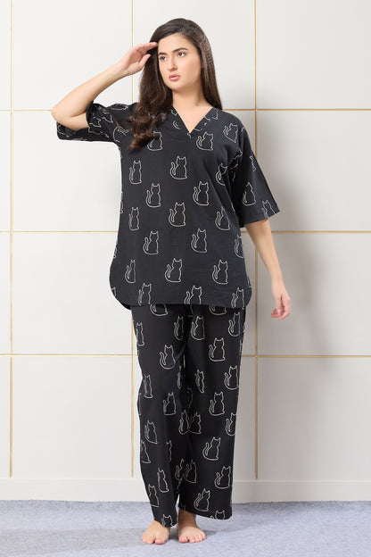 Midnight Meow Lounge Set