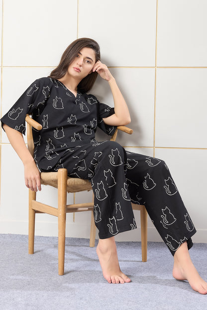 Midnight Meow Lounge Set