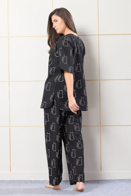 Midnight Meow Lounge Set