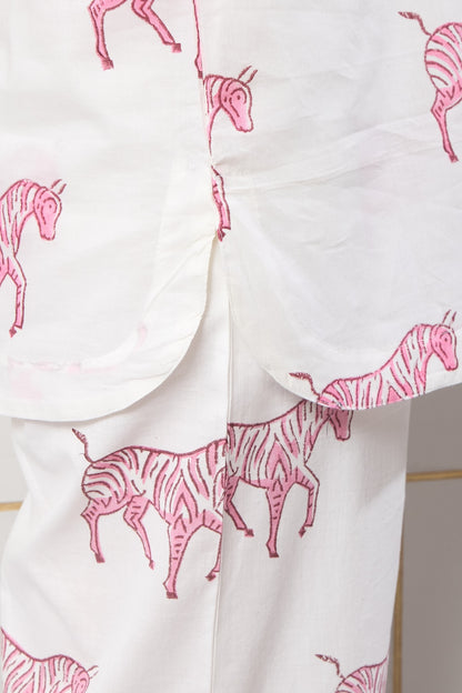 Blush Zebra Lounge Set