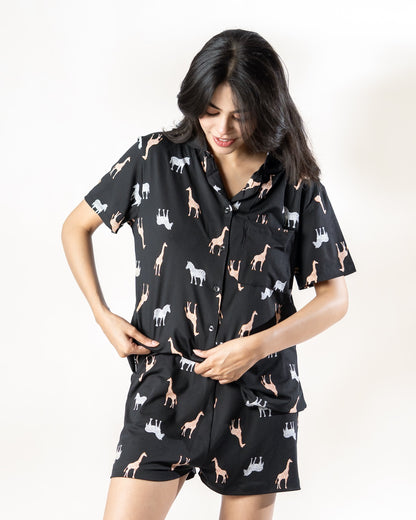 Safari Snooze Shorts Set