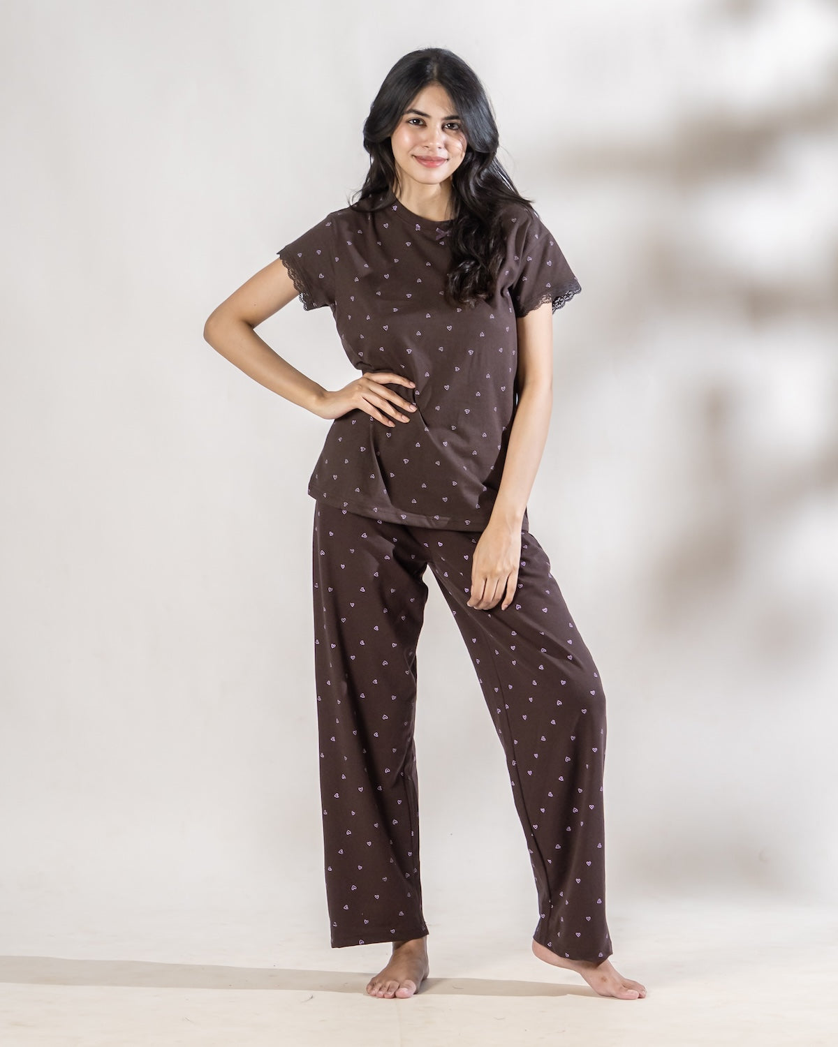 Midnight Hearts Pajama Set