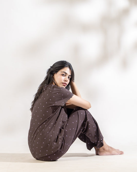 Midnight Hearts Pajama Set
