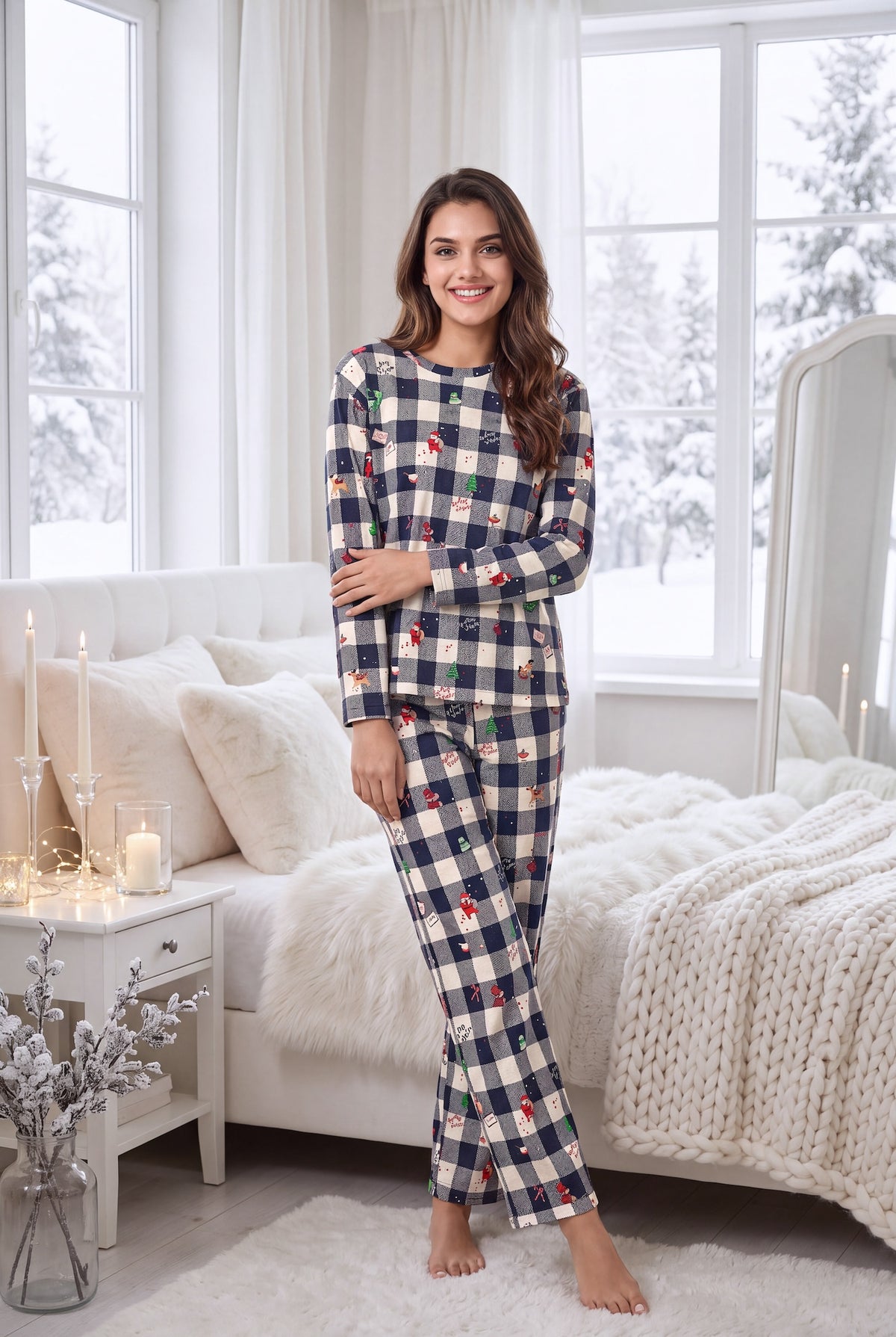 Winter Check Pajama Set