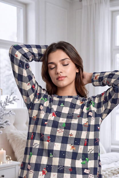 Winter Check Pajama Set