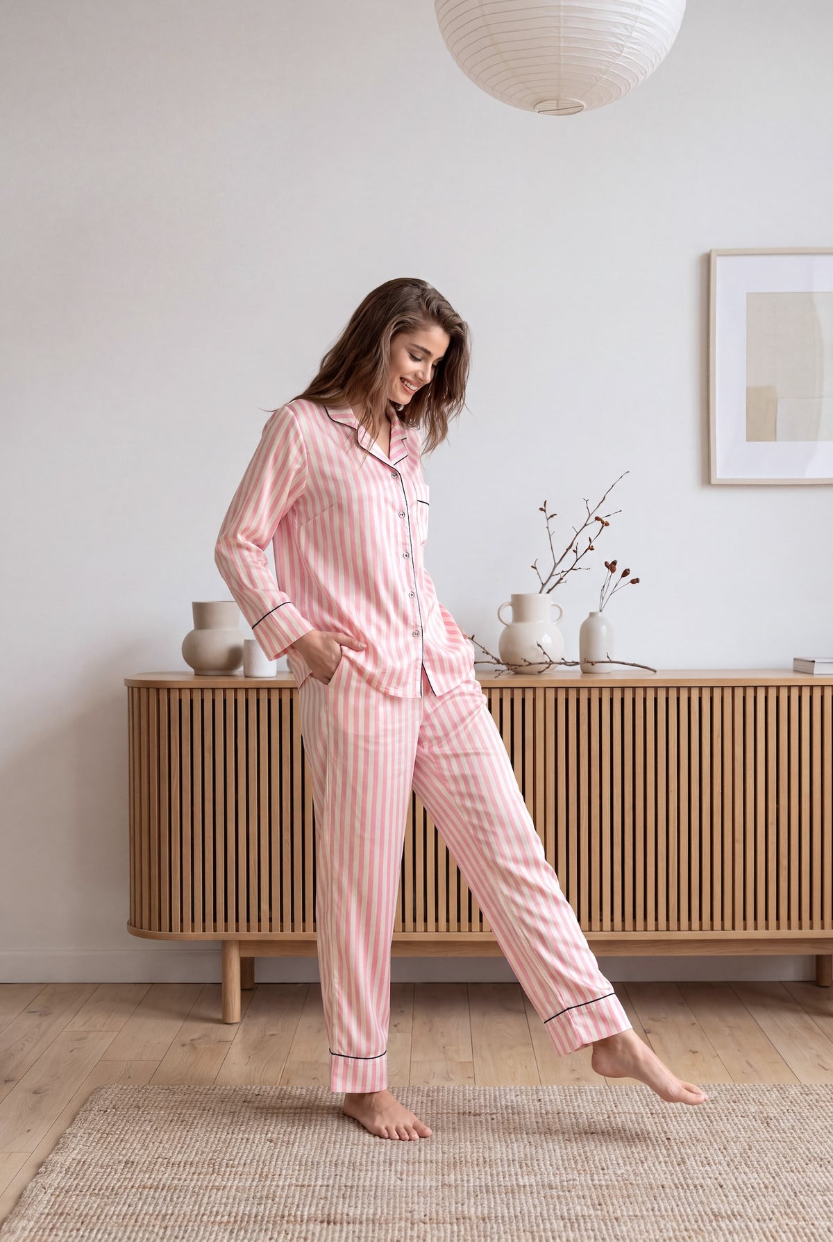 Pink on Repeat Satin Pyjama Set