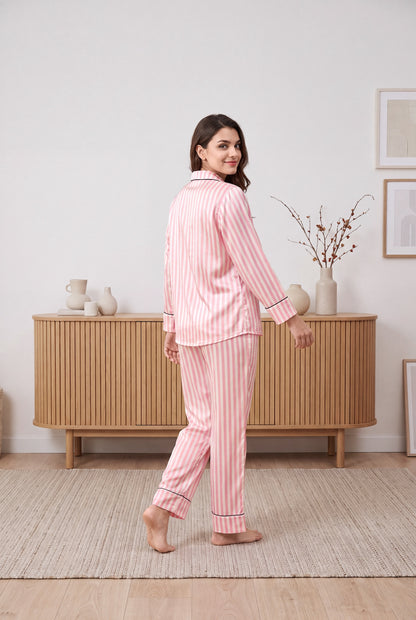 Pink on Repeat Satin Pyjama Set