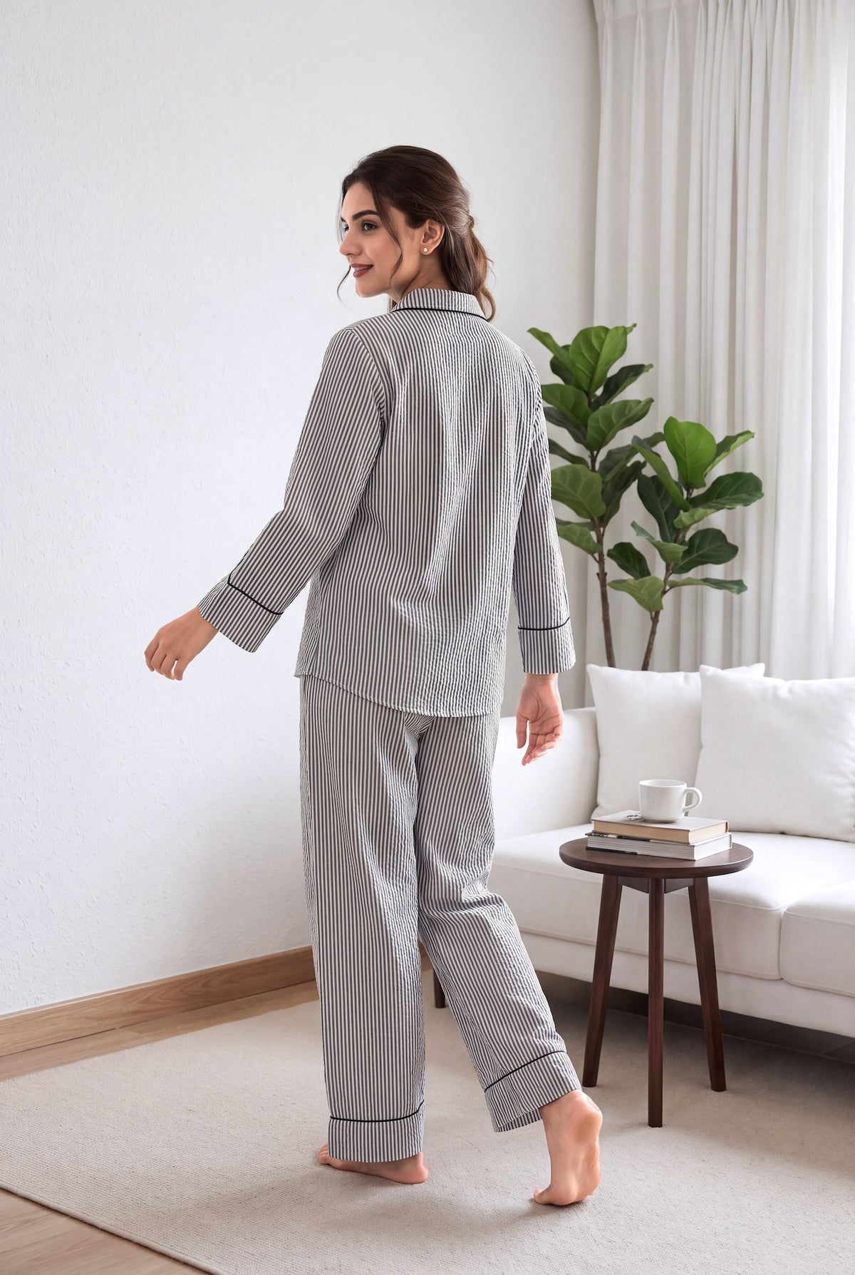 Sunday Stripes Button-Down Pyjama Set