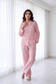Blush Hour Striped Button-Down Pyjama Set
