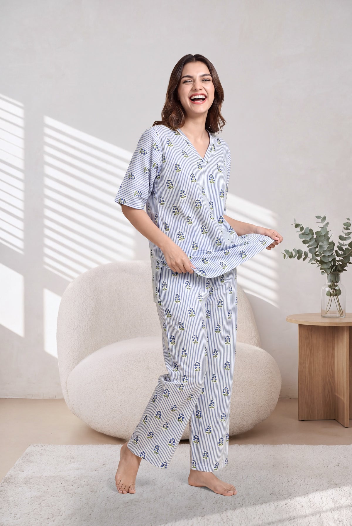 Bluebell Lane Floral-Stripe Coord Set
