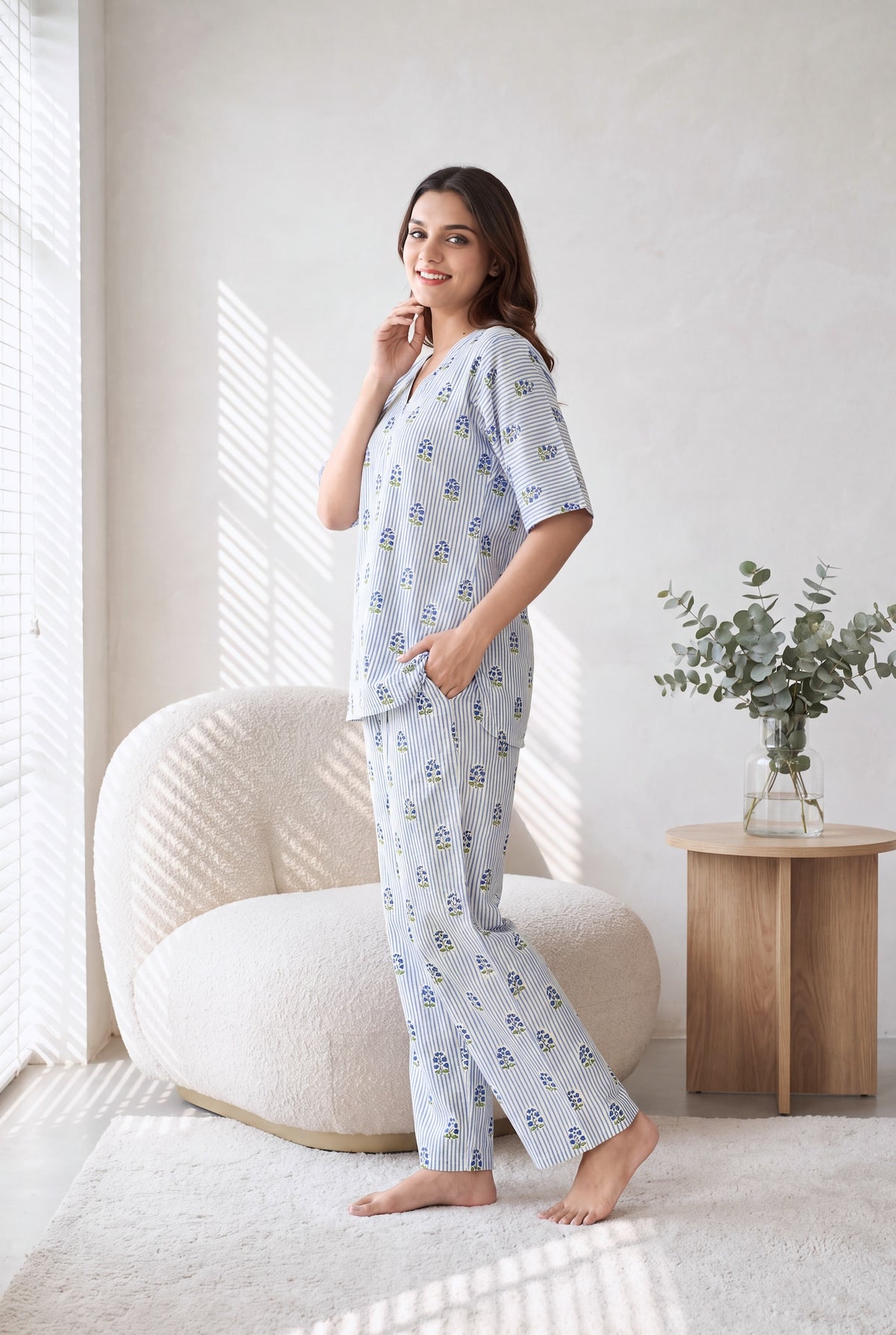 Bluebell Lane Floral-Stripe Coord Set