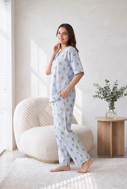 Bluebell Lane Floral-Stripe Coord Set