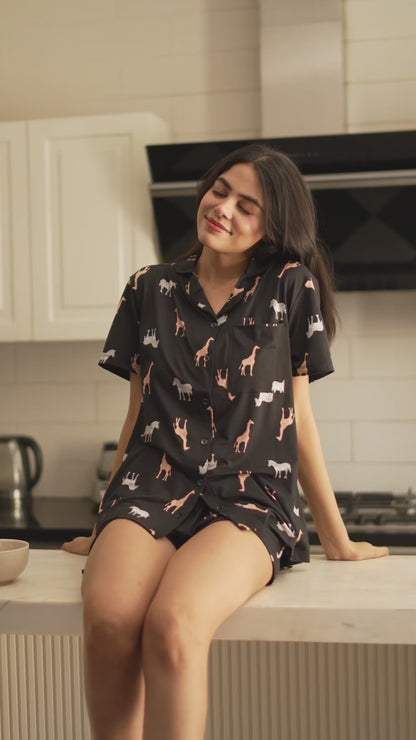 Safari Snooze Shorts Set