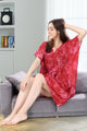 Soothe it in Red Short Kaftan Beachwear/Loungewear