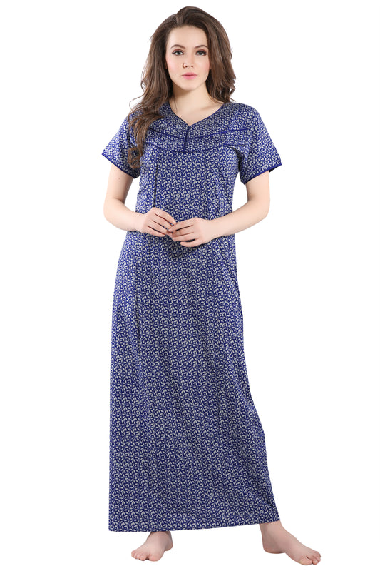 Leaf Printed Feeding Nighty