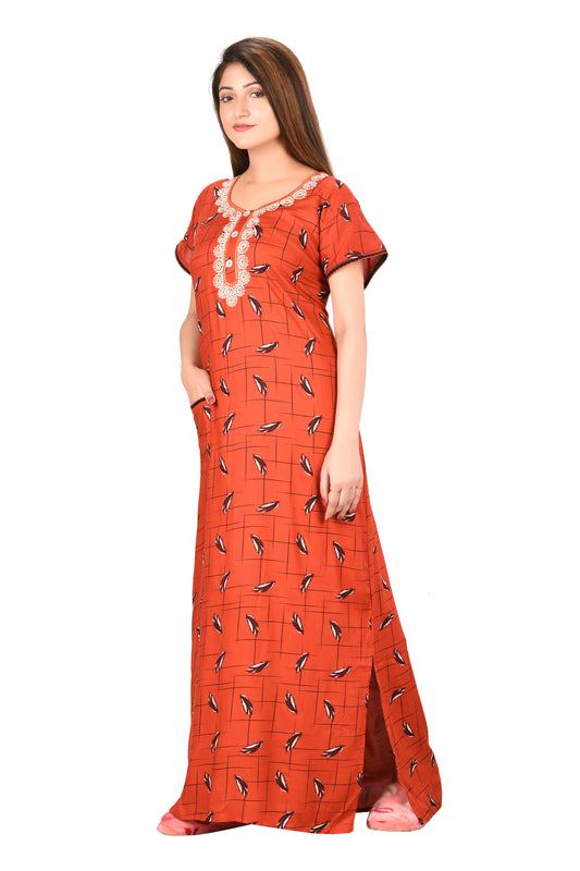 Chic Red Feather Nighty