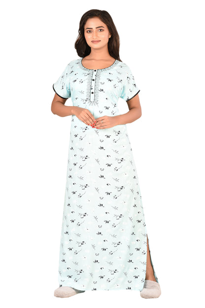 Light Blue Leaf Nighty