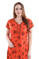 Leafy Orange Nighty Gown