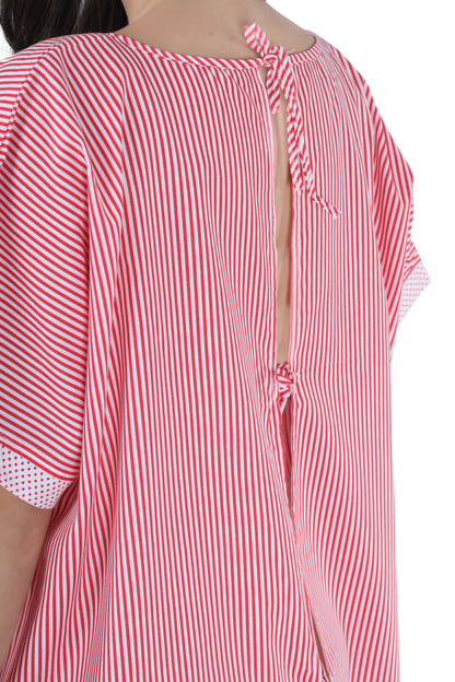 Red Stripes Hospital Gown