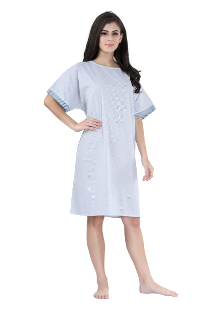 Blue Polka Hospital Gown