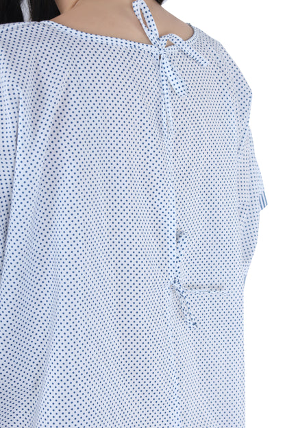 Blue Polka Hospital Gown