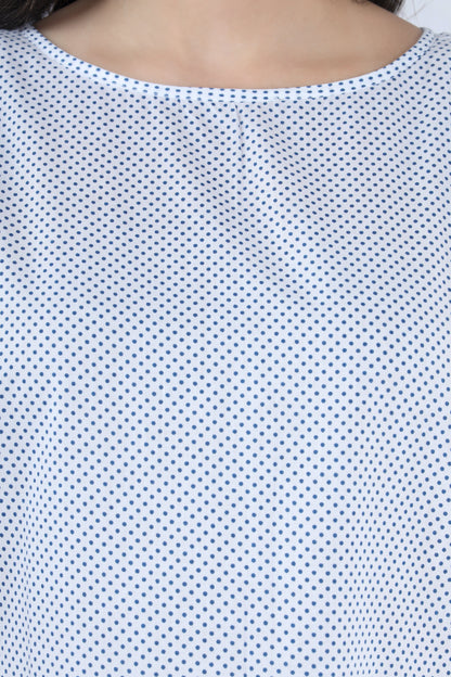 Blue Polka Hospital Gown