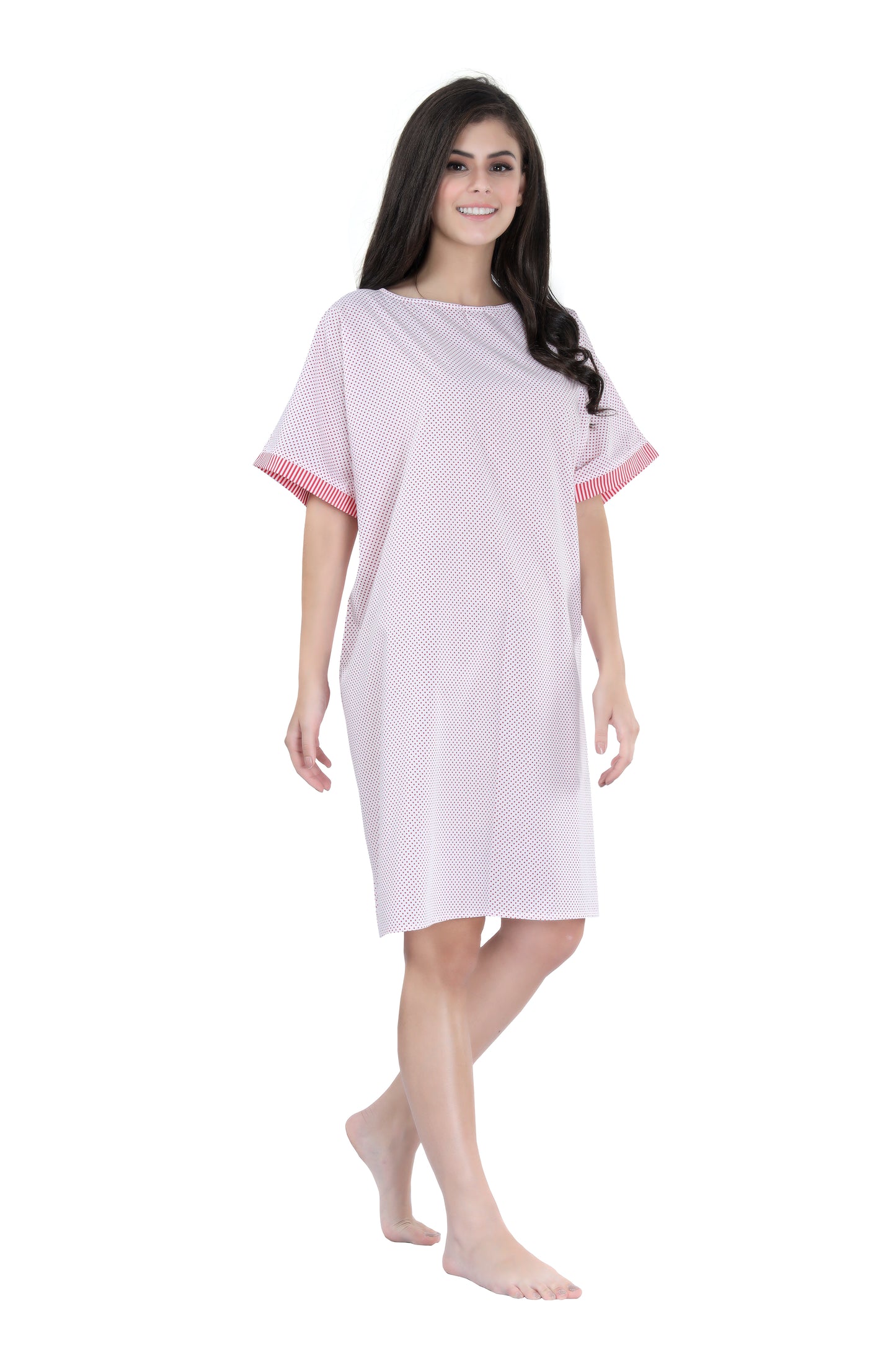 Red Polka Hospital Gown