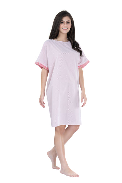 Red Polka Hospital Gown
