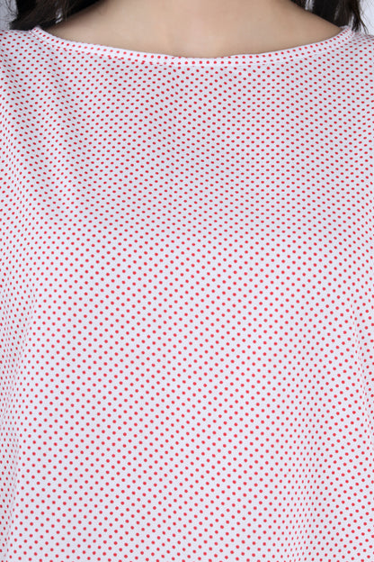 Red Polka Hospital Gown