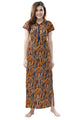 Orange Printed Sarina Nighty